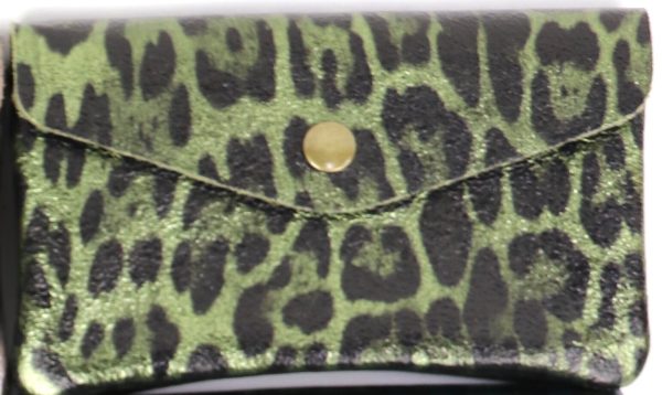Medium Metallic Leopard Print Money Pouch