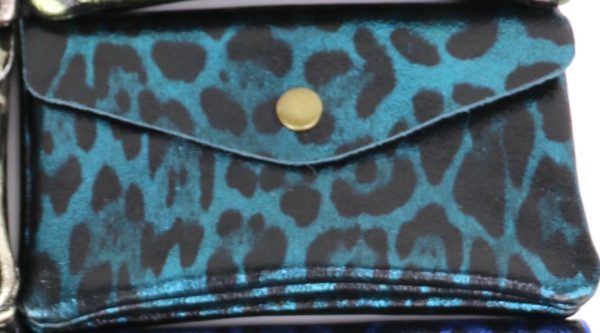 Medium Metallic Leopard Print Money Pouch