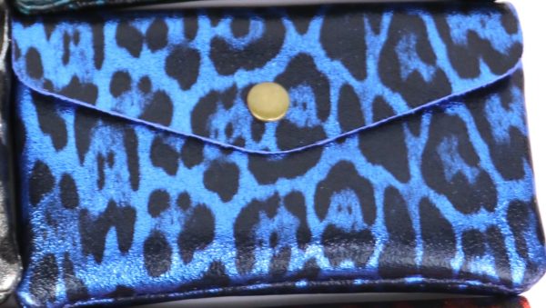 Medium Metallic Leopard Print Money Pouch
