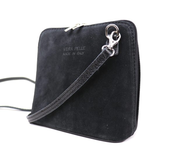 V155SG Suede/Grain Leather Small Crossbody Bag