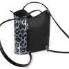 F219O Black/Leopard Print Ostrich Shoulder/Backpack