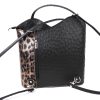 F219O Black/Leopard Print Ostrich Shoulder/Backpack