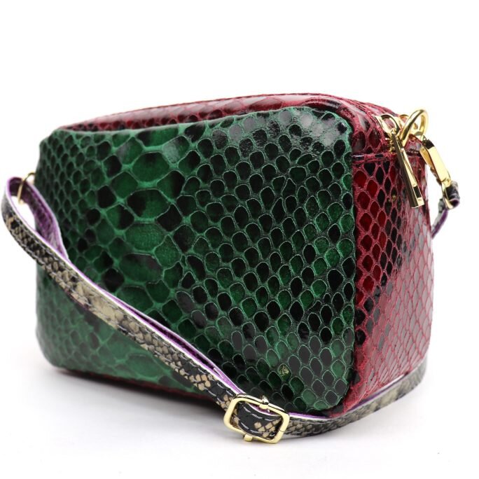 V330 Snake Print Multi-Colour Crossbody Box Bag