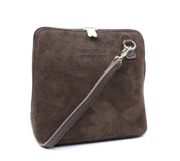 V155SG Suede/Grain Leather Small Crossbody Bag