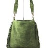 M563S Suede Fringe Shoulder/Crossbody Bag