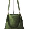 M563S Suede Fringe Shoulder/Crossbody Bag
