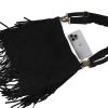 M563S Suede Fringe Shoulder/Crossbody Bag