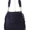 M563S Suede Fringe Shoulder/Crossbody Bag