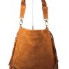 M563S Suede Fringe Shoulder/Crossbody Bag