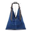 M567 Suede Hobo Bag with Braided Leather Strap