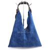 M567 Suede Hobo Bag with Braided Leather Strap