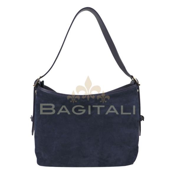 F280 Medium Suede Handbag with Leather Straps