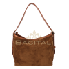 F280 Medium Suede Handbag with Leather Straps