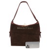 F280 Medium Suede Handbag with Leather Straps