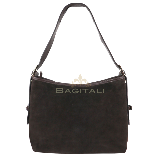 F280 Medium Suede Handbag with Leather Straps