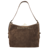 F280 Medium Suede Handbag with Leather Straps