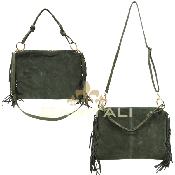 M500 Medium Suede Shoulder/Crossbody Bag