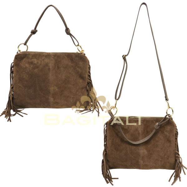 M500 Medium Suede Shoulder/Crossbody Bag