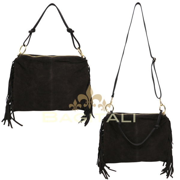 M500 Medium Suede Shoulder/Crossbody Bag