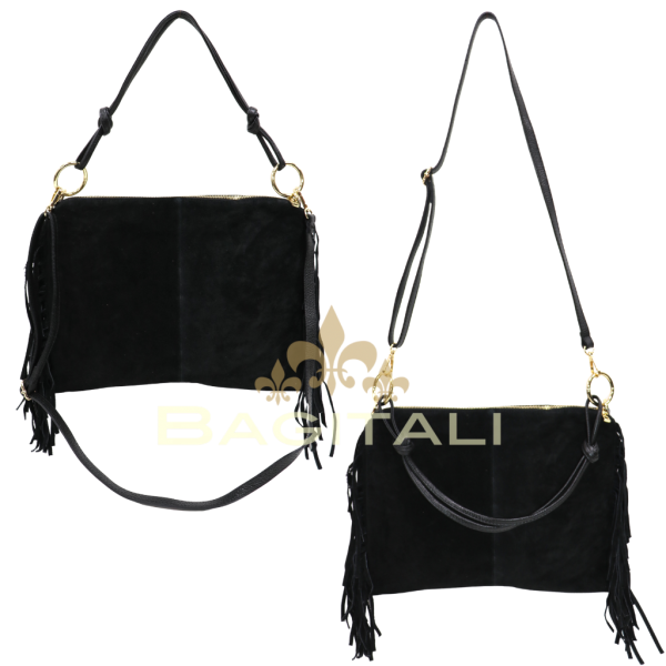 M500 Medium Suede Shoulder/Crossbody Bag