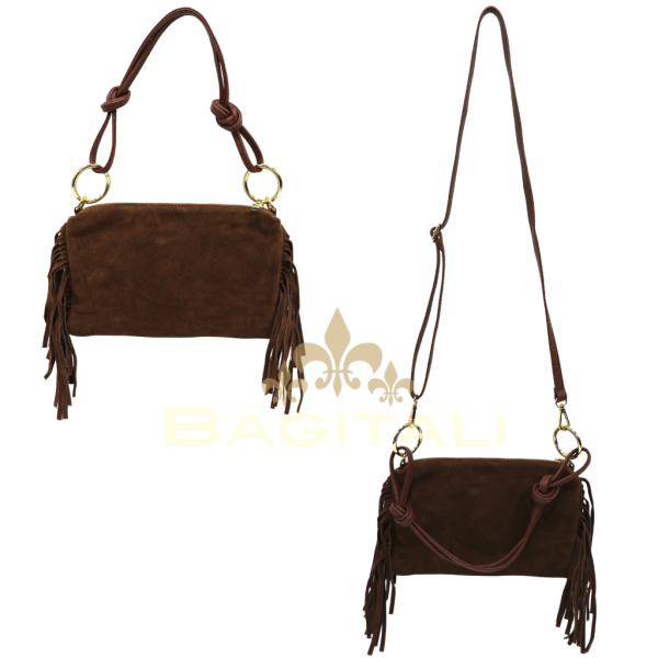 M500 Small Suede Shoulder/Crossbody Bag